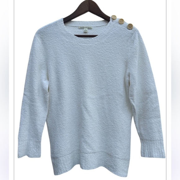 Banana Republic Sweaters - BANANA REPUBLIC Women’s Cotton Blend Crewneck Pullover White Sweater Size: L